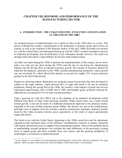 THE CUBAN ECONOMY STRUCTURAL REFORMS AND