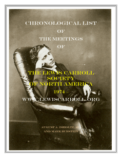 complete list - Lewis Carroll Society of North America