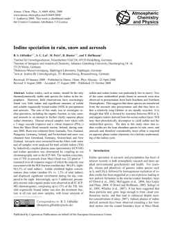 Iodine speciation in rain, snow and aerosols