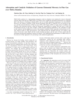Adsorption and Catalytic Oxidation of Gaseous Elemental Mercury in