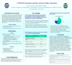 CMMAP Scientists and the Science