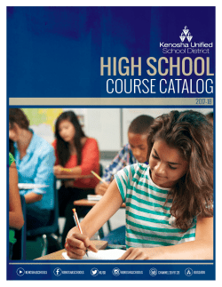 KUSD High School Course Catalog - Kenosha Unified School District