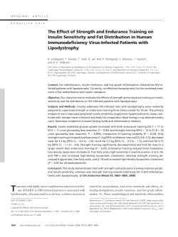 The Effect of Strength and Endurance Training on Insulin Sensitivity