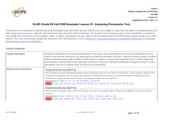 Analyzing Persuasive Text