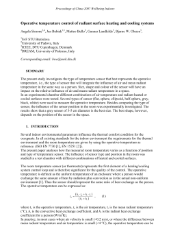 Operative temperature control of radiant surface heating and cooling