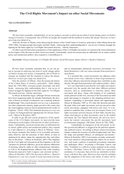 The Civil Rights Movement`s Impact on other Social