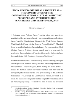 the constitution of the commonwealth of australia