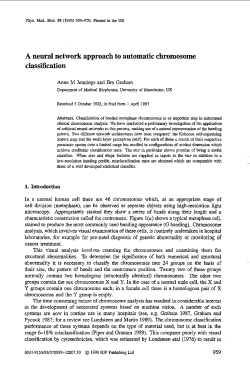 A neural network approach to automatic chromosome c 1 ass fi cat ion