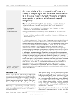 An open study of the comparative efficacy and safety of caspofungin