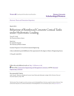 Behaviour of Reinforced Concrete Conical Tanks under Hydrostatic