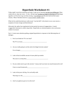 Hyperbole Worksheet #1
