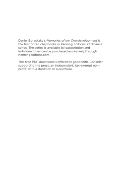 Daniel Borzutzky`s Memories of my
