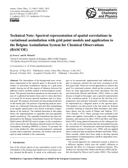 Technical Note: Spectral representation of