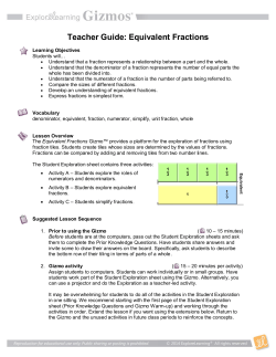 Equivalent Fractions (Fraction Tiles)