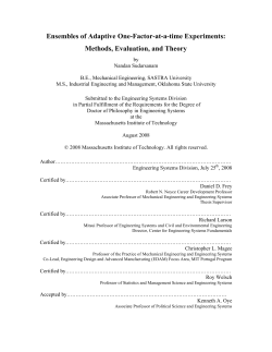 Ensembles of Adaptive One-Factor-at-a