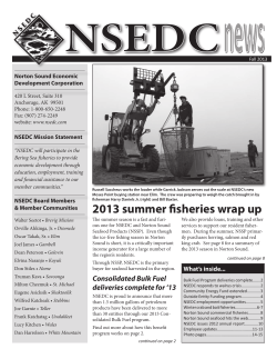 Fall 2013 - Norton Sound Economic Development Corporation