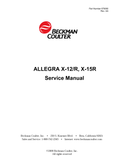 ALLEGRA X-12/R, X-15R Service Manual