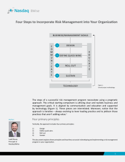Four Steps to Incorporate Risk Management into Your