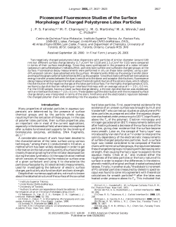 Picosecond Fluorescence Studies of the Surface Morphology of