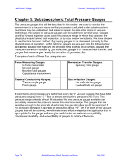 Chapter 5: Subatmospheric Total Pressure Gauges