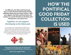 how the pontifical good friday collection is used