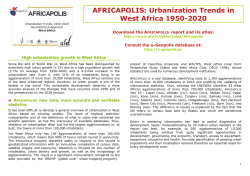 AFRICAPOLIS: Urbanization Trends in West Africa 1950-2020