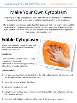Make Your Own Cytoplasm