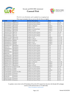 Canned Fish - Nevada WIC
