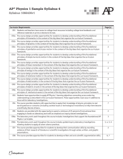 AP Physics 1 Sample Syllabus 4