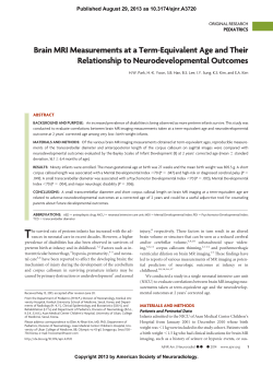 Brain MRI Measurements at a Term