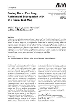 Teaching Residential Segregation with the Racial