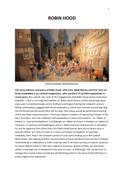 robin hood - Traditional Arts and Culture Scotland