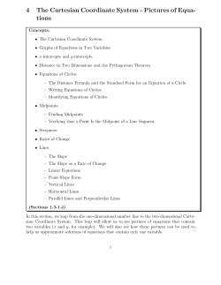 4 The Cartesian Coordinate System - Pictures of Equa
