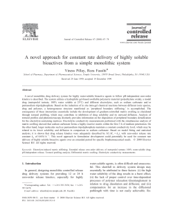 A novel approach for constant rate delivery of highly soluble