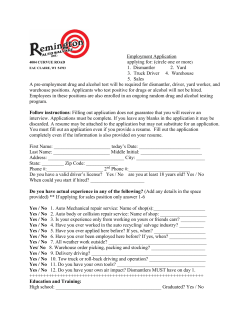 Yes / No - Remington Auto Salvage