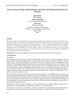 Electric Energy Storage Using Aluminum and Water for Hydrogen