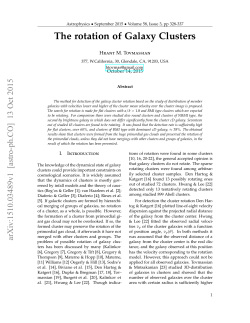 The rotation of Galaxy Clusters