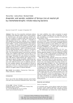 Anaerobic and aerobic oxidation of ferrous iron