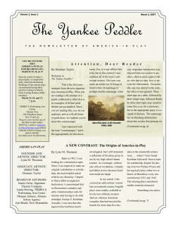The Yankee Peddler - America-in-Play