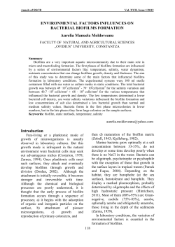 ENVIRONMENTAL FACTORS INFLUENCES ON