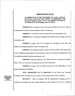 property to the adjoining property owners Sharon