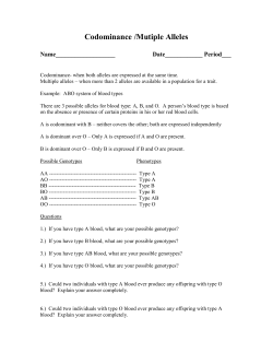 Codominance /Mutiple Alleles