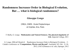 Randomness Increases Order in Biological Evolution, But &hellip; what is