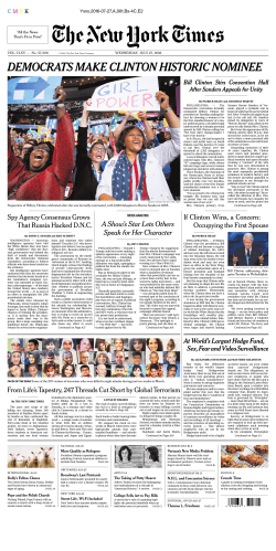 democrats make clinton historic nominee