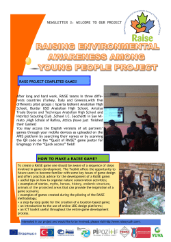 NEWSLETTER 3 - Raise Youth Project
