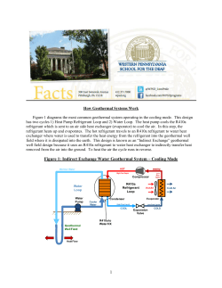 1 Figure 1: Indirect Exchange Water Geothermal System &ndash; Cooling