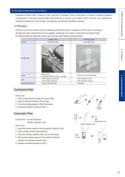 Technical Information, Sample Pretreatment for HPLC (PDF 1090 KB)