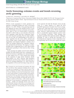 Arctic browning: extreme events and trends reversing arctic greening