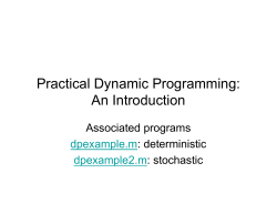 Practical Dynamic Programming: An Introduction