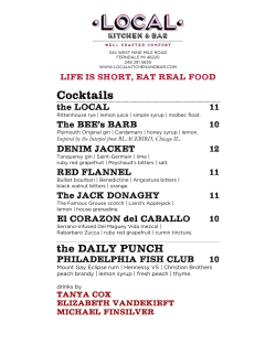 Cocktails - Local Kitchen and Bar